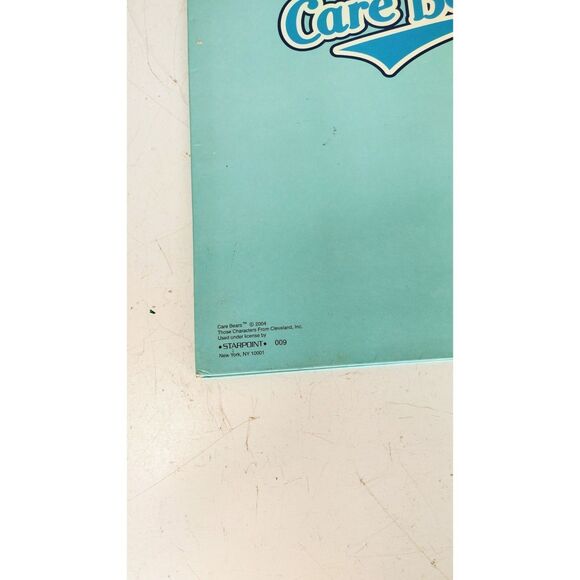 Vintage Y2K 2000s  "Super Star" Care Bear Blue Glossy 3 Ring Binder Folder - Picture 4 of 4